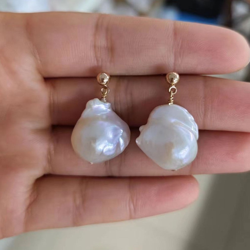 Bông Tai Baroque Kim Bạc S925 Phong Cách Jennie Blackpink Tại Met Gala 2024 Đang Khuynh Đảo MXH BTB043V, BTB043B