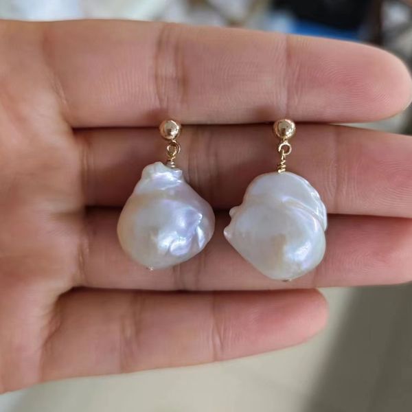 Bông Tai Baroque Kim Bạc S925 Phong Cách Jennie Blackpink Tại Met Gala 2024 Đang Khuynh Đảo MXH BTB043V, BTB043B