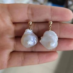 Bông Tai Baroque Kim Bạc S925 Phong Cách Jennie Blackpink Tại Met Gala 2024 Đang Khuynh Đảo MXH BTB043V, BTB043B