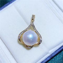 Vòng cổ Mặt Ngọc Trai Giọt Nước Tự Nhiên MADAME HIEN PEARLS Size Lớn Phong Cách Phú Bà Đại Gia MN041
