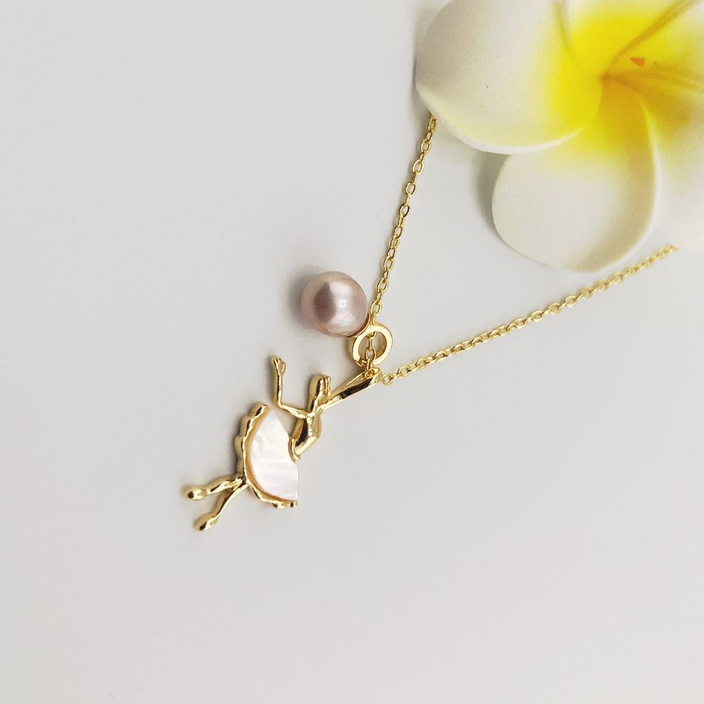 Vòng cổ Ngọc Trai Tự Nhiên Cham Cô gái Ballet xinh xắn đáng yêu MG005