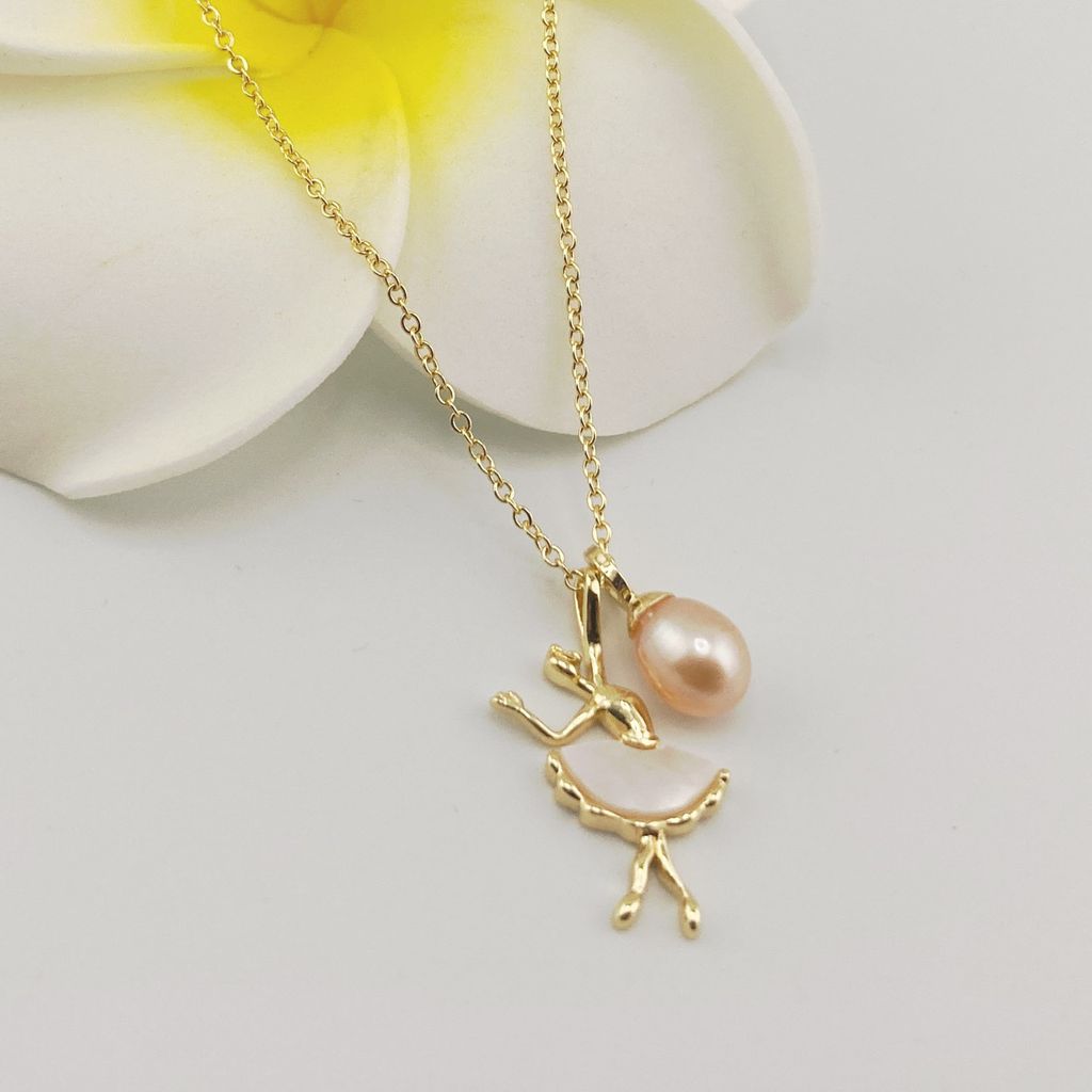 Vòng cổ Ngọc Trai Tự Nhiên Cham Cô gái Ballet xinh xắn đáng yêu MG005