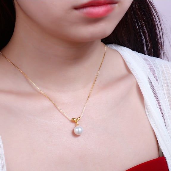 Dây chuyền Mặt Ngọc Trai Mặt 1 Hạt dáng Giọt Nước quyến rũ cho nữ MG008