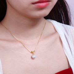 Dây chuyền Mặt Ngọc Trai Mặt 1 Hạt dáng Giọt Nước quyến rũ cho nữ MG008