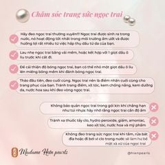 Bộ Set Ngọc Trai Dây chuyền + Nhẫn + Bông Tai Dáng Hoa 3 Cánh thời trang sang trọng