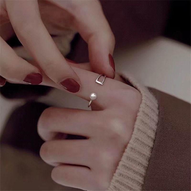 Nhẫn Mở Mặt Mạ Vàng Thiết Kế Đơn Giản Thời Trang Unisex Nam Nữ NN009