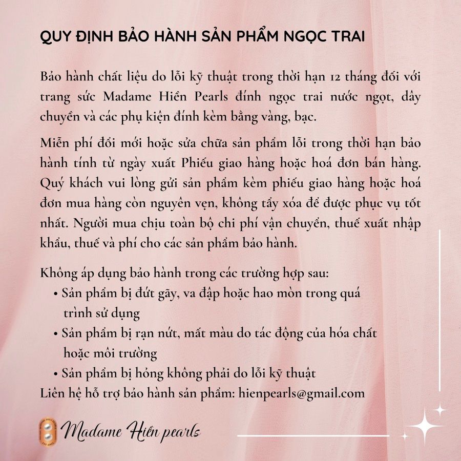 Khuyên Tai Ngọc Trai Nước Ngọt Tự Nhiên MADAME HIEN PEARLS Thời trang MADAME HIEN PEARLS Cho Nữ BTN064