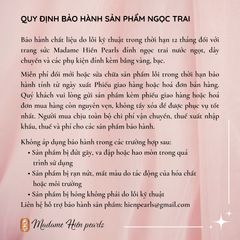 Nhẫn Mạ Vàng 18K Đính Ngọc Trai Mặt Chữ Nhật MADAME HIEN PEARLS Unisex Nam Nữ NN016