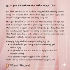 Chốt Khoá Mặt Vòng cổ Hoặc Vòng Tay Mạ Vàng 14k Hình Cỏ 4 Lá Xà Cừ Màu Bàu Ngư May Mắn MADAME HIEN PEARLS PKKC008