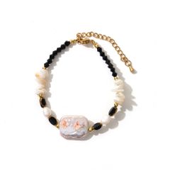 Vòng Tay Ngọc Trai Baroque Phối Pha Lê Đen Đa Phong Cách MADAME HIEN PEARLS Mạnh Mẽ VTB064
