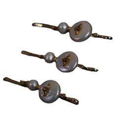 Kẹp Tóc Ngọc Trai Baroque Tự Nhiên Đồng Xu Đính Kim Chuồn Chuồn Cổ Điển Sang Trọng MADAME HIEN PEARLS Cho Nữ PKT017