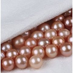 Hạt Ngọc Trai tròn Edison Màu Hồng 11-12mm Làm Phụ Kiện Trang Sức MADAME HIEN PEARLS HT016