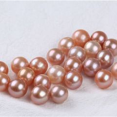 Hạt Ngọc Trai tròn Edison Màu Hồng 11-12mm Làm Phụ Kiện Trang Sức MADAME HIEN PEARLS HT016