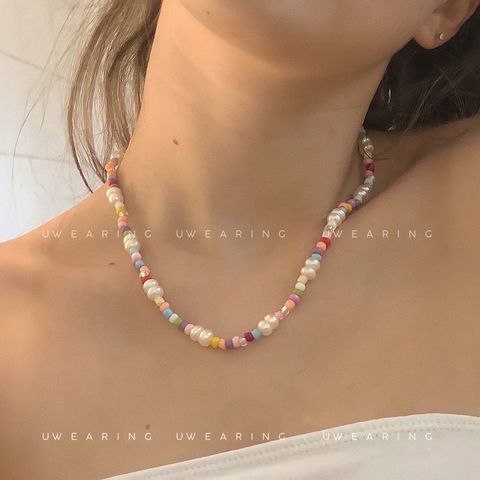 Vòng cổ Choker Ngọc Trai Tự Nhiên Phối Cườm Đa Sắc Màu MADAME HIEN PEARLS Cho Con Gái Yêu