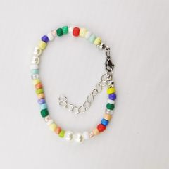 Vòng Tay Ngọc Trai Tự Nhiên Phối Cườm Đa Sắc Màu MADAME HIEN PEARLS Cho Con Gái Yêu VTG022