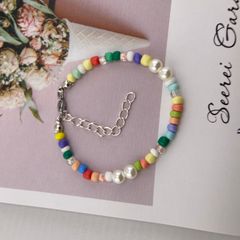 Vòng Tay Ngọc Trai Tự Nhiên Phối Cườm Đa Sắc Màu MADAME HIEN PEARLS Cho Con Gái Yêu VTG022