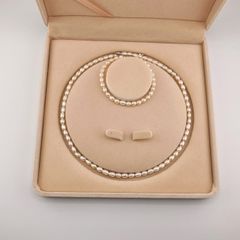 Set Ngọc Trai Gạo 4-5mm (dây cổ, vòng tay) nhỏ xinh đáng yêu