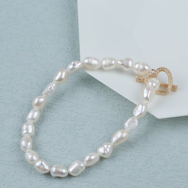 Set Bộ Vòng Cổ và Vòng Tay Trang sức Ngọc Trai Tự Nhiên Baroque SCB007