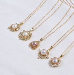 Mặt dây chuyền ngọc trai nuôi tự nhiên mạ vàng 18k MN019