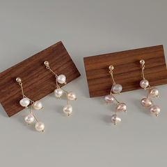 Bông Tai Mạ Bạc 925 Hình Khoai Tây Đính Ngọc Trai Madame Hien Pearl BTT012