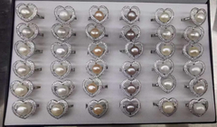 Nhẫn Ngọc Trai Tự Nhiên Size 9-10mm Dáng Tim Phong Cách Quý Phú Bà Ngọc trai Giá Sỉ Phú Quốc MADAME HIEN PEARLS NN045