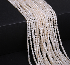 Set Bộ Trang Sức Ngọc Trai Gạo Nhí Tự Nhiên 3-4mm Gồm Vòng cổ và Vòng Tay MADAME HIEN PEARLS