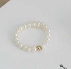 Nhẫn Chuỗi Ngọc Trai Tự Nhiên Nhí 3-4mm Mặt Bi Bạc s925 MADAME HIEN PEARLS Cho Nữ NT008