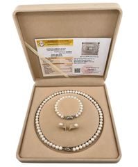 [Kèm Hộp Và Kiểm Định] Set Bộ Trang Sức Quà Tặng Ngọc Trai Tự Nhiên 6-8mm MADAME HIEN PEARLS SCT044