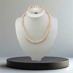 [Kèm Hộp Và Kiểm Định] Set Bộ Trang Sức Quà Tặng Ngọc Trai Tự Nhiên 6-8mm MADAME HIEN PEARLS SCT044