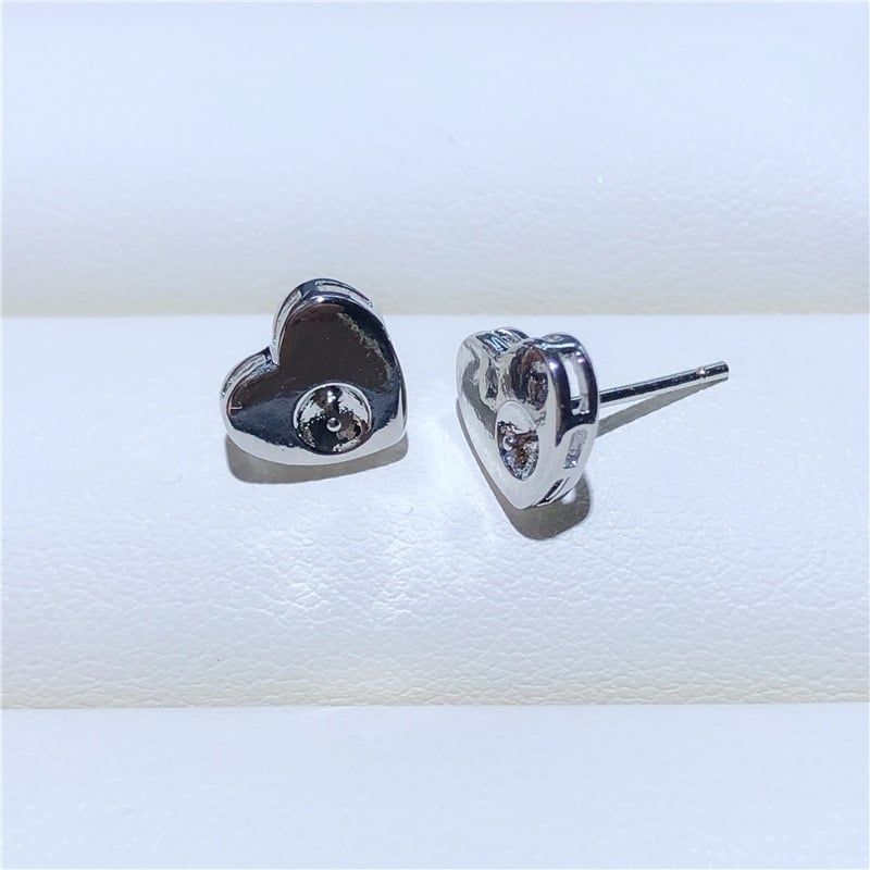 Bông Tai Nhí Hình Trái Tim Đính Ngọc Trai Tự Nhiên MADAME HIEN PEARLS Đáng Yêu Cho Nữ BTN032