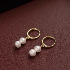 Bông Tai Tua Rua 1 Hạt hoặc 2 Hạt Ngọc Trai MADAME HIEN PEARLS Tối Giản Qúy Phái BTT013