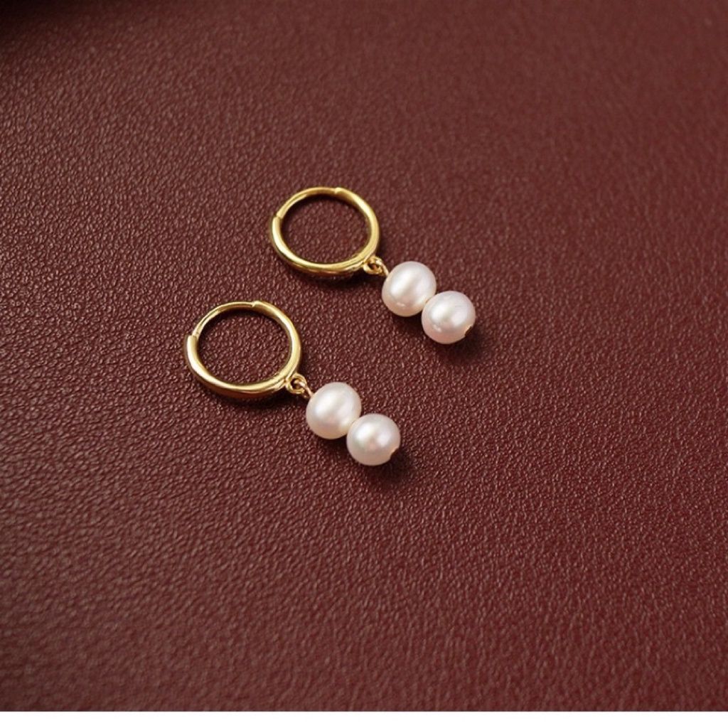 Bông Tai Tua Rua 1 Hạt hoặc 2 Hạt Ngọc Trai MADAME HIEN PEARLS Tối Giản Qúy Phái BTT013