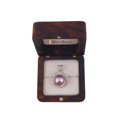 Mặt Dây Chuyền Ngọc Trai Tự Nhiên phối khung giọt nước Pha Lê Size Lớn 10-11mm MN022