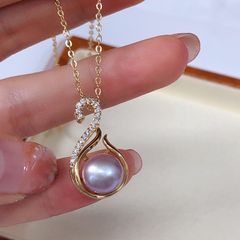 Vòng Cổ Mặt Dây Chuyền Ngọc Trai Nước Ngọt Dáng Thiên Nga MN004