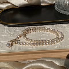 Vòng cổ Ngọc Trai Nước Ngọt Mặt Cham hạt Baroque cá tính CT007