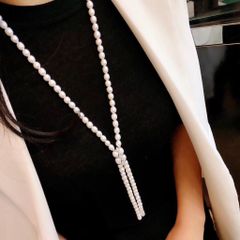 Vòng cổ Ngọc Trai Hạt Xoài Sang Trọng Quý Phái Khoá Kép Đính Đá Quý MADAME HIEN PEARLS Sang Trọng cho nữ CG009