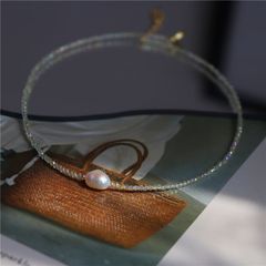 Vòng Cổ Ngọc Trai Mặt 1 hạt Baroque thời trang tối giản cho nữ MG011