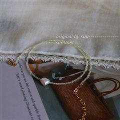 Vòng Cổ Ngọc Trai Mặt 1 hạt Baroque thời trang tối giản cho nữ MG011