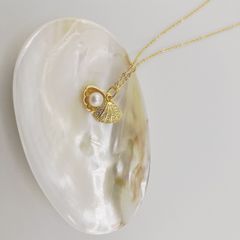 Mặt Dây Chuyền Ngọc Trai Dáng Vỏ Sò Sống Động Dễ Thương MN010