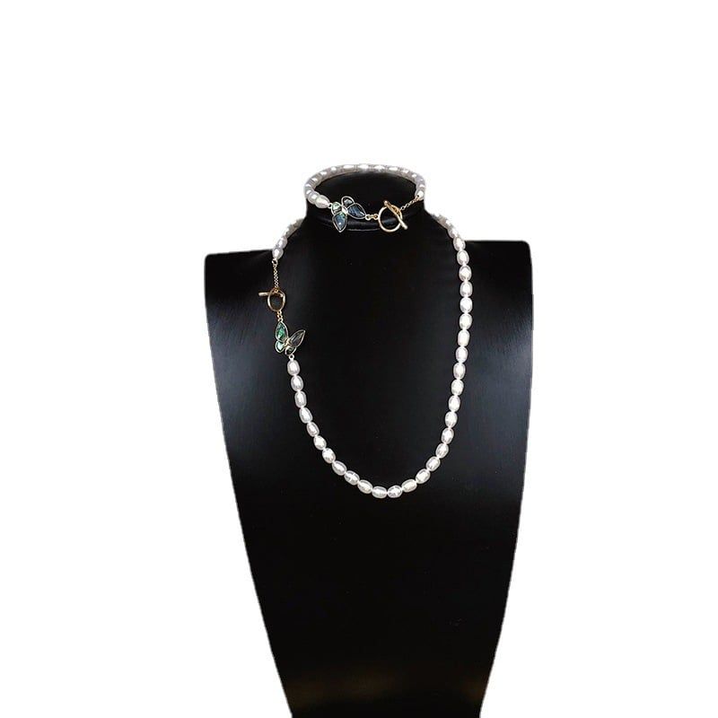 Bộ Set Ngọc Trai Tự Nhiên Mặt Bướm Xà Cừ Vỏ Bàu Ngư MADAME HIEN PEARLS SPS084