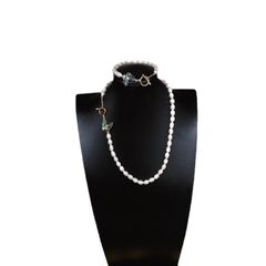 Bộ Set Ngọc Trai Tự Nhiên Mặt Bướm Xà Cừ Vỏ Bàu Ngư MADAME HIEN PEARLS SPS084
