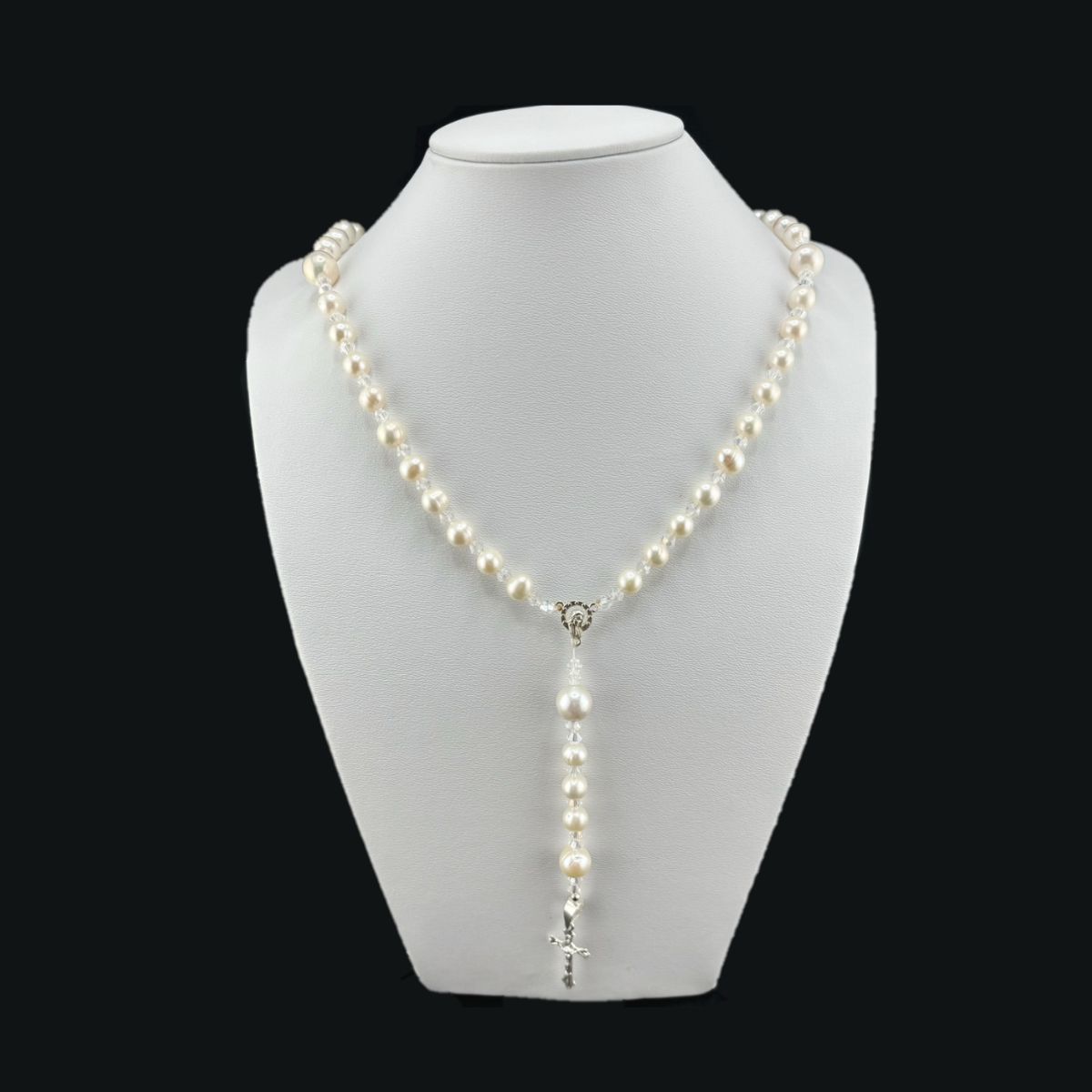 Vòng Cổ Chuỗi Tràng Hạt Mân Côi Ngọc Trai Tự Nhiên Vòng Cổ Công Giáo MADAME HIEN PEARLS CT044