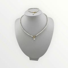 Set Bộ Trang Sức Ngọc Trai Hạt Gạo Nhí 2-3mm Khoá Cham Hạt Trai Chuông MADAME HIEN PEARLS Đáng Yêu SCG010