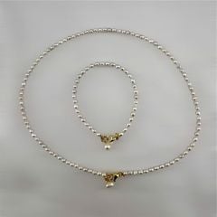 Set Bộ Trang Sức Ngọc Trai Hạt Gạo Nhí 2-3mm Khoá Cham Hạt Trai Chuông MADAME HIEN PEARLS Đáng Yêu SCG010