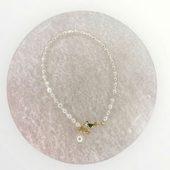 Set Bộ Trang Sức Ngọc Trai Hạt Gạo Nhí 2-3mm Khoá Cham Hạt Trai Chuông MADAME HIEN PEARLS Đáng Yêu SCG010