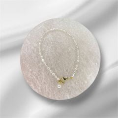 Set Bộ Trang Sức Ngọc Trai Hạt Gạo Nhí 2-3mm Khoá Cham Hạt Trai Chuông MADAME HIEN PEARLS Đáng Yêu SCG010