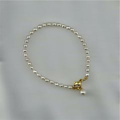 Set Bộ Trang Sức Ngọc Trai Hạt Gạo Nhí 2-3mm Khoá Cham Hạt Trai Chuông MADAME HIEN PEARLS Đáng Yêu SCG010