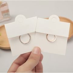 Bộ tag treo nhẫn màu trắng tinh khôi 4x6cm PKG017