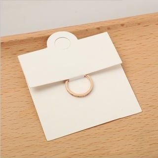 Bộ tag treo nhẫn màu trắng tinh khôi 4x6cm