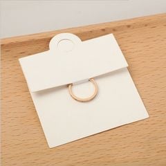 Bộ tag treo nhẫn màu trắng tinh khôi 4x6cm PKG017